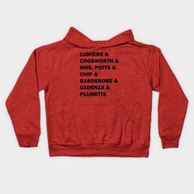 Beast's Castle Residents Kids Hoodie by duchessofdisneyland